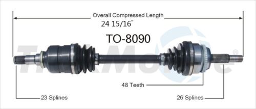 CV Axle Shaft Front Left SurTrack TO-8090 fits 03-08 Toyota Corolla 