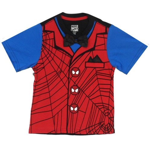 Spiderman Formal Bow Tie Costume Marvel Licensed Toddler//Boys Shirt Size 3T-4T