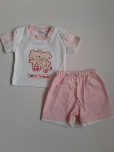 Baby girls clothes elephant two piece set top and shorts 0-3 3-6 months