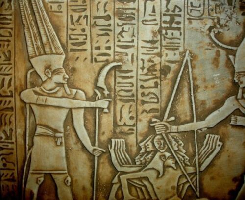 Egyptian Wall Decor King Ramses Kadesh Battle Plaque 