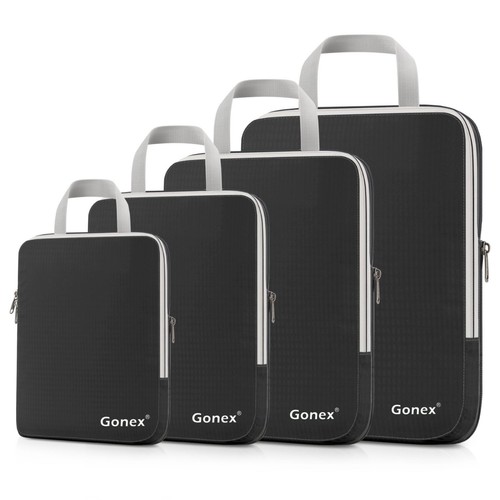 Compression Packing Cube Extensible Organizer Bag For Travel Waterproof Set of 4
