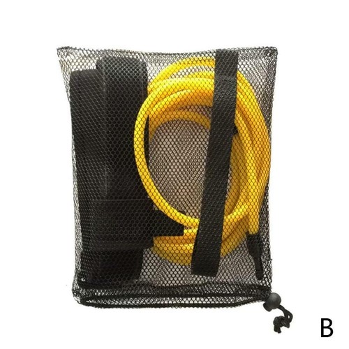 Swimming Bungee Resistance Belt Swim Trainning Band Strap with Loop Mesh Bag