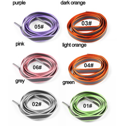Shoe Flat Visible Luminous Glowing Reflective Shoelace Night Safety shoestring