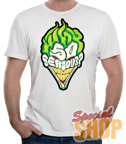 CAMISETA WHY SO SERIOUS JOKER BATMAN SUPERHEROE T-SHIRT CHICO//CHICA//TIRANTES
