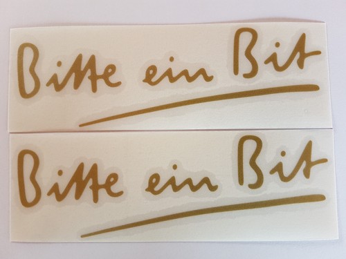 2 x Bitburger Transfer-Aufkleber /" Bitte ein Bit /" in Gold