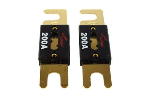 One Pair 200 Amp ANL Fuses Gold Plated Audiopipe Car Stereo Installation 