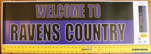 Baltimore Ravens Country Poster Sport Sign Made In The USA 12&#034; x 36&#034; football