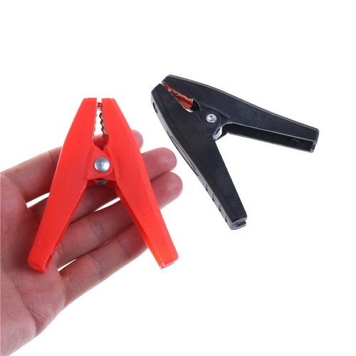 2X 90 mm 100 A Plastique Pinces Crocodile Batterie Voiture Pinces demandeuse Rouge /& Noir PT