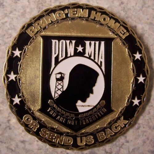 Military Medallion POW MIA You are Not Forgotten NEW wall or shadow box mount