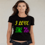 I LOVE THE 80s multi colours normal baggy fit T SHIRT SMALL TO 3xl