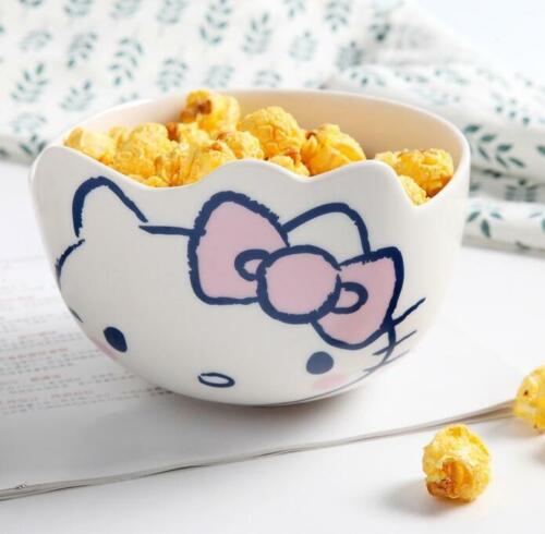 Cute Hello Kitty Ceramic Oatmeal Salad Fruit Soup Noodle Bowl Rice Bowl