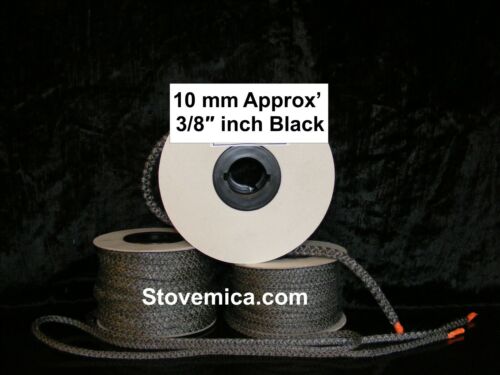 NO MIN AMOUNT. BLACK ROUND ROPE DOOR SEAL 3//8″ INCH APPROX/' 10 mm STOVE GASKET