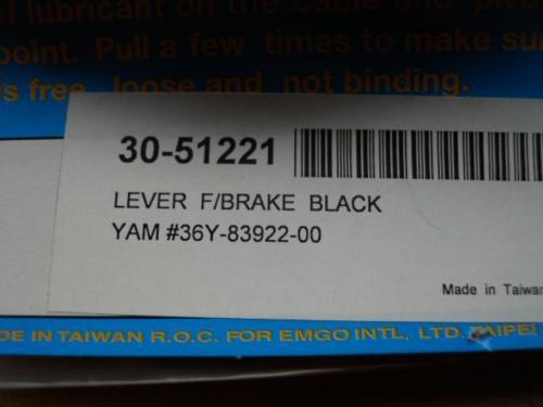 NOS Emgo Lever Brake FJ1100 1200 YX600 FZ750 30-51221