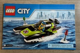 LEGO City Harbour Race Boat 60114 - 100% COMPLETE w/ MANUAL