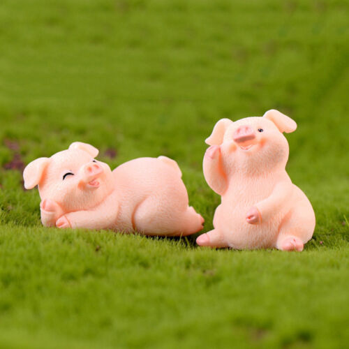 Zodiac Pig Mini Miniature Figurine Fairy Garden Dollhouse Decor Micro LandscapeA