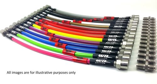 A6 C7 Wezmoto Stainless Steel Braided Brake Hoses Lines FULL KIT 