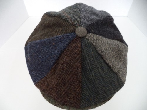 Hanna Hat Irish patch work tweed 8 piece newsboy cap Donegal Ireland wool