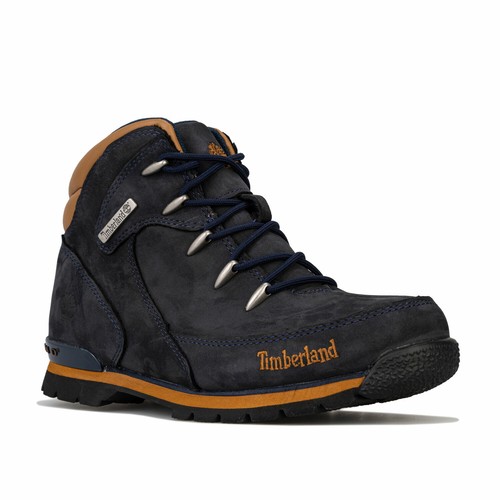 Lace Fastening Cushioned Junior Boys Timberland Euro Rock Hiker Boots In Blue