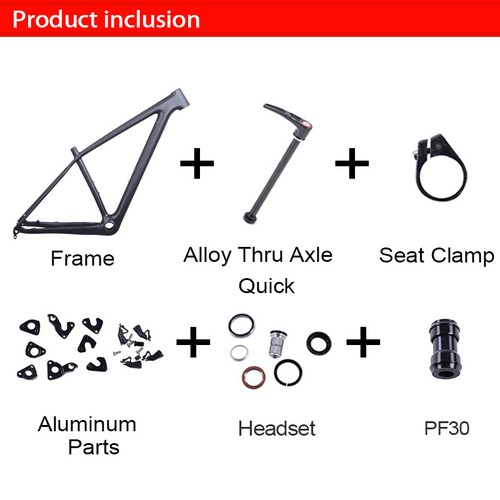 New Carbon MTB Bike Frame 29er Mountain Bicycle Frame PF30 Disc Brake S M L Fram