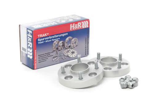 H/&R 15mm Silver Bolt On Wheel Spacers for 2007-2014 Jaguar XK Coupe