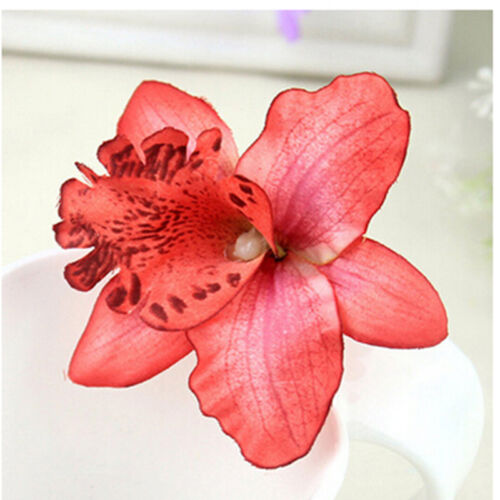2X Bridal Wedding Orchid Flower Hair Clip Barrette Women Girls AccessoriesCLH