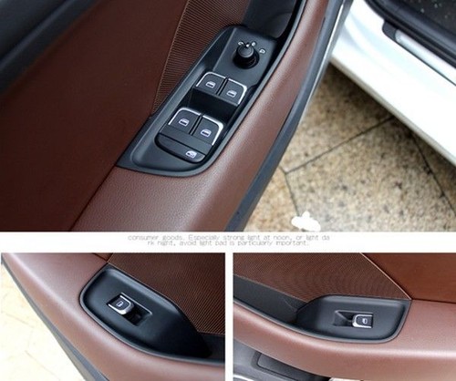 7PCS ABS Chrome Window lift button switch Trim sequin For Audi Q5 2012-2017