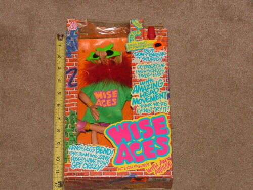 New in Box! 1990 Wise Aces Zap  Animated Bendable Action Figure Puppet Doll
