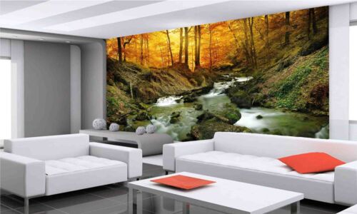 Forest Waterfalls Wall Mural Photo Wallpaper GIANT DECOR Paper Poster Free Paste