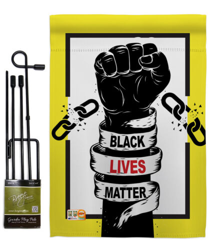 Black Lives Matter Garden Flag Togther We Rise Support BLM House Yard Banner 