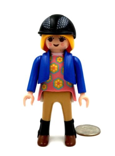 Details about   Playmobil Jockey Lady & Hat Pink Flowered Shirt Blue Coat Equestrian Ranch A48 