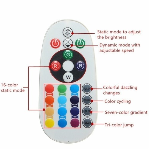 2x LED Car Interior Dome Reading Light Lamp Bulb RGB w//Remote Control 16 Colors