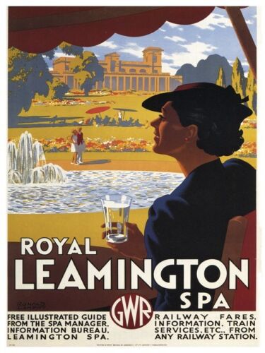 Leamington spa Vintage Travel  Poster reproduction