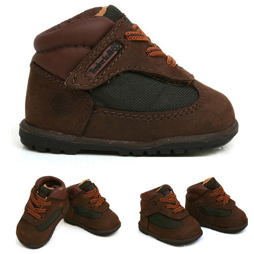 Timberland Field Crib Infant Toddler Brown Green Casual Boots NOUVEAUX-NE 17803