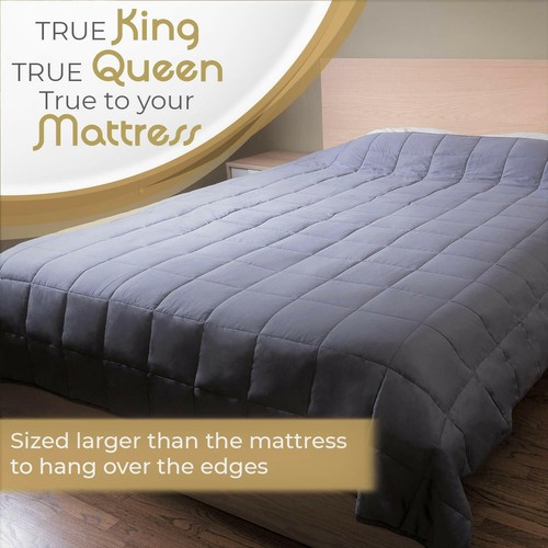 Ultra Soft Cotton 25 lbs 88x104 HomeSmart Products King Size Weighted Blanket