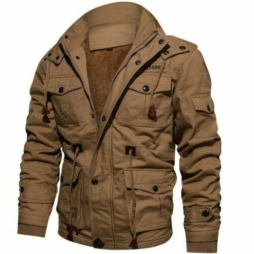 Jacke New Dicke Warme Herren Parka Jacke Winter Fleece Casual Taktische