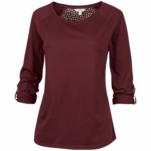 176 NEW RRP £34 Fat Face Dundee Ditsy Flower Top Garnet