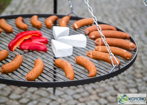 Tre gamba girevole giardino grill grill carbonella griglia dimensioni 100 CM-ACCIAIO