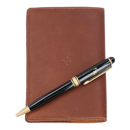 cognac The Chesterfield Brand Geschenkset Notizbuch mit Kugelschreiber