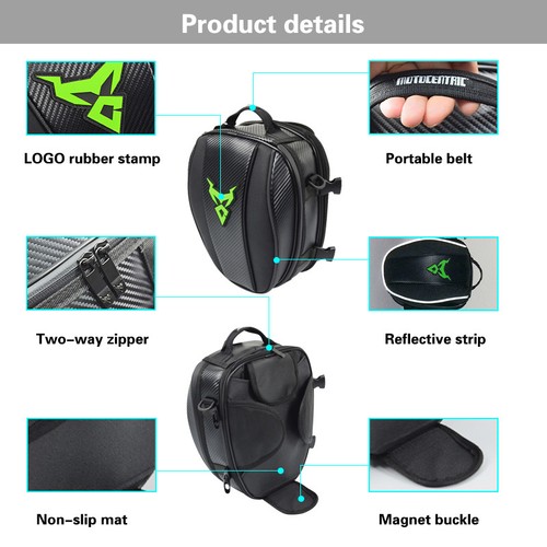 Motorcycle Tail Tank Bag Motorbike Seat Back Bag Saddle Bag Rear Seat Package