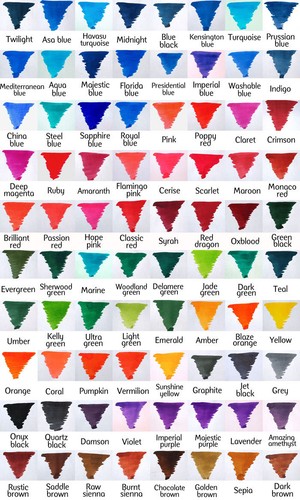 Diamine Füllfederhalter Tinte 30ml Flasche 80 Farben Erhältlich Grünen//Gelbtöne