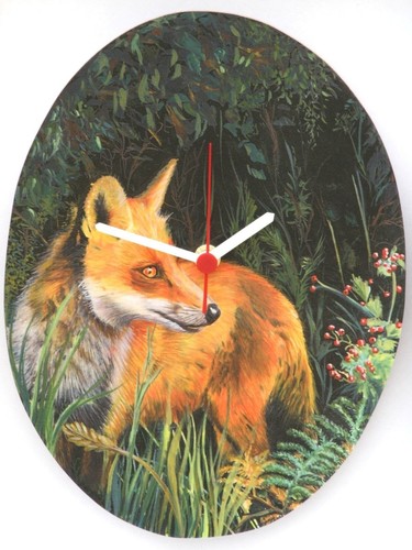 Fox Design Wooden Clock Handmade In The UK CLEARANCE