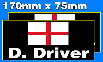 FLAG//S Rally//Racing stickers x2 Personalised nom//S White Text