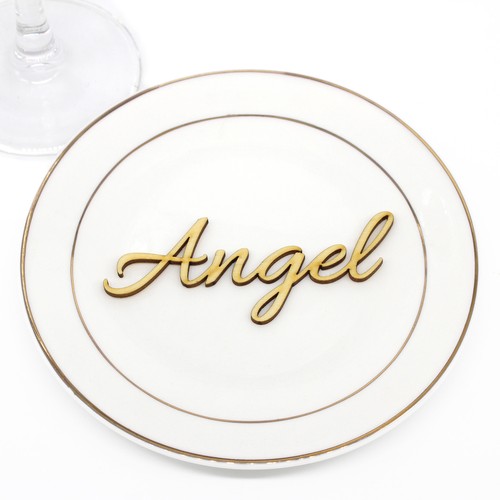 Personalized Wooden Laser Cut Name Place Name Setting Wedding Table Centerpieces