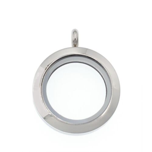 316L Stainless Steel magnetic Screw Open Living Floating Glass Locket for Charms