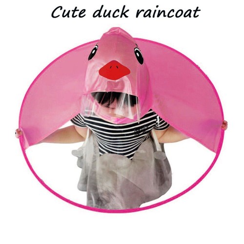 Bambini Cartone Animato Duck Impermeabile Ombrello UFO Forma Cappello da Pioggia
