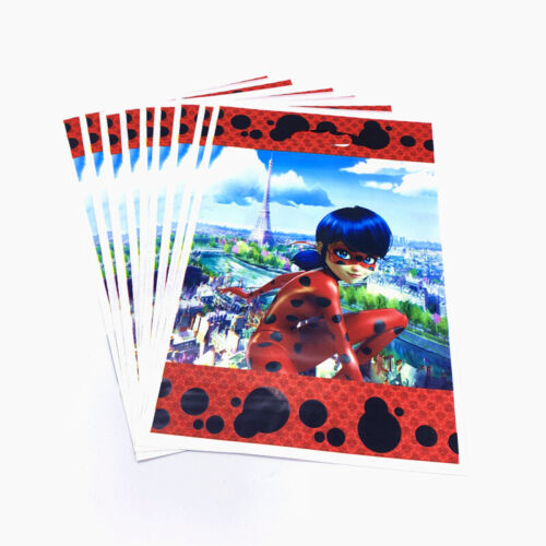 Ladybug Cat Birthday Party Supplies Filler Loot Bag Tableware Plates Cup Decor