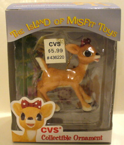 * CLARICE REINDEER Ornament Rudolph Island of Misfit Toys CVS  Rare Enesco