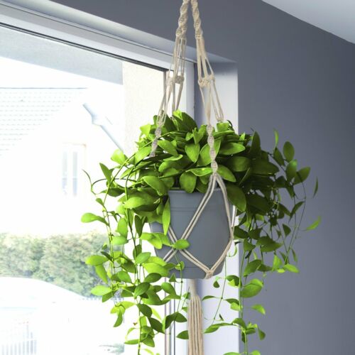Indoor Outdoor Hanging Plant Pots Cotton... 4 Pack Sorbus Macrame Plant Hanger 