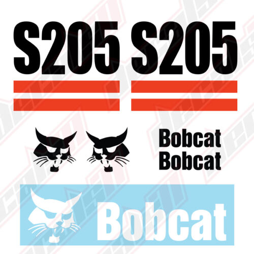 Aftermarket Bobcat S205 Skid Steer Set Vinyl Decal Sticker 