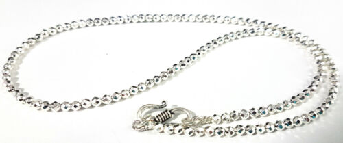 Details about   925 Sterling Silver Silver Pyrite 12-40" Strand Necklace 3 mm Round Beads BH2 